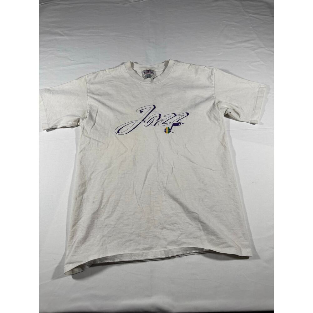 Vintage Utah Jazz T-Shirt Men’s M 90s Antigua Sport NBA Basketball Tee White